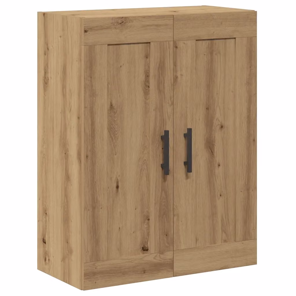 Mobile a Parete Moderno vidaXL in Legno e Metallo Marrone L: 69,5 cm, P: 34 cm, H: 90 cm – 2