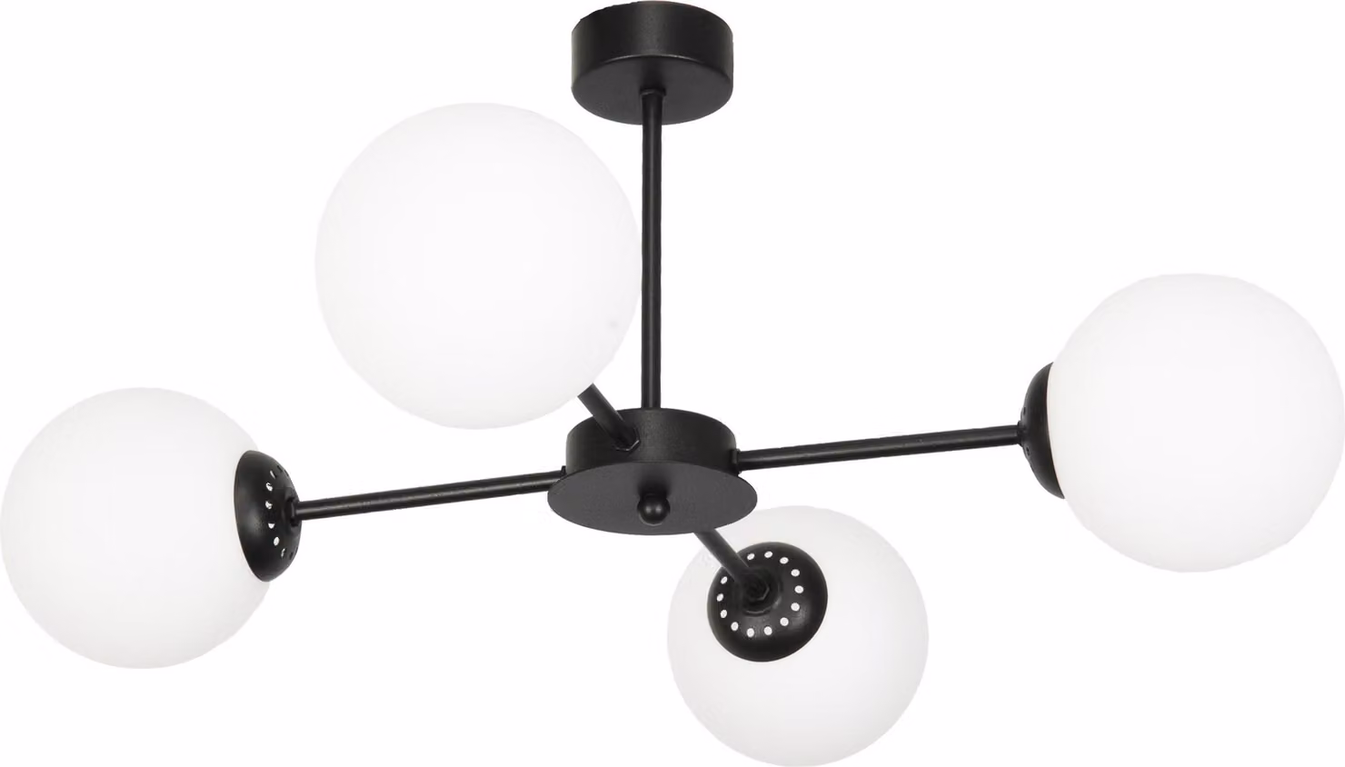 Lampada da soffitto con sfere di vetro nero VARADERA 14-831