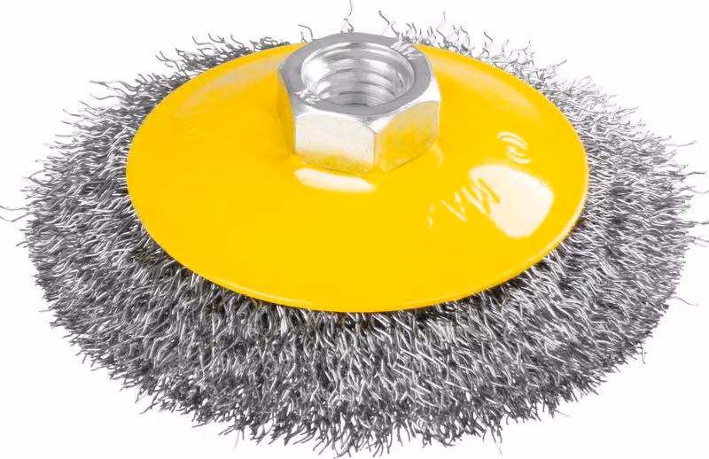 Spazzola Strend Pro CCB-504, 100 mm, circolare, a tazza, ondulata, M14x2, filo 0.3 mm