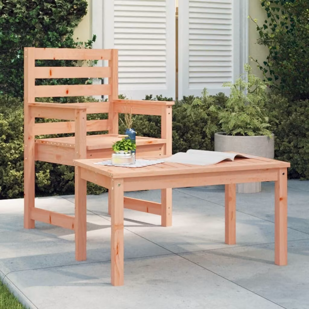 Tavolo da giardino The Living Store 82,5x50,5x45 cm in legno massiccio di abete Douglas