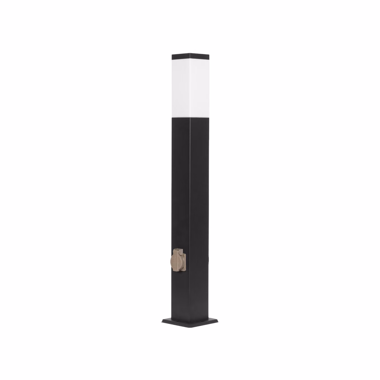 Grafner XL lampada da sentiero con 2 prese, altezza: 80 cm, alluminio, E27, nero antracite, lampada da sentiero lampada da giardino lampada da giardino lampada a stelo lampada da esterno luce da bitta