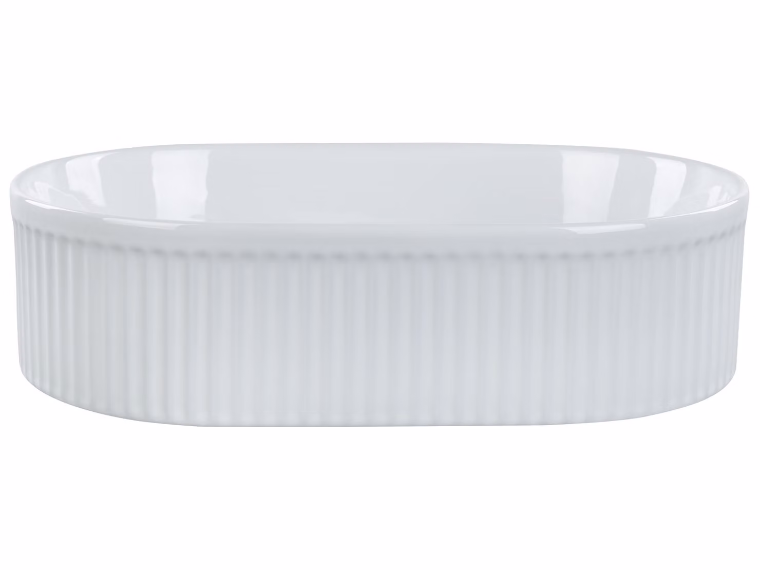 BELIANI Lavabo da bagno in Vetroceramica bianca 49x31 cm ovale stile moderno