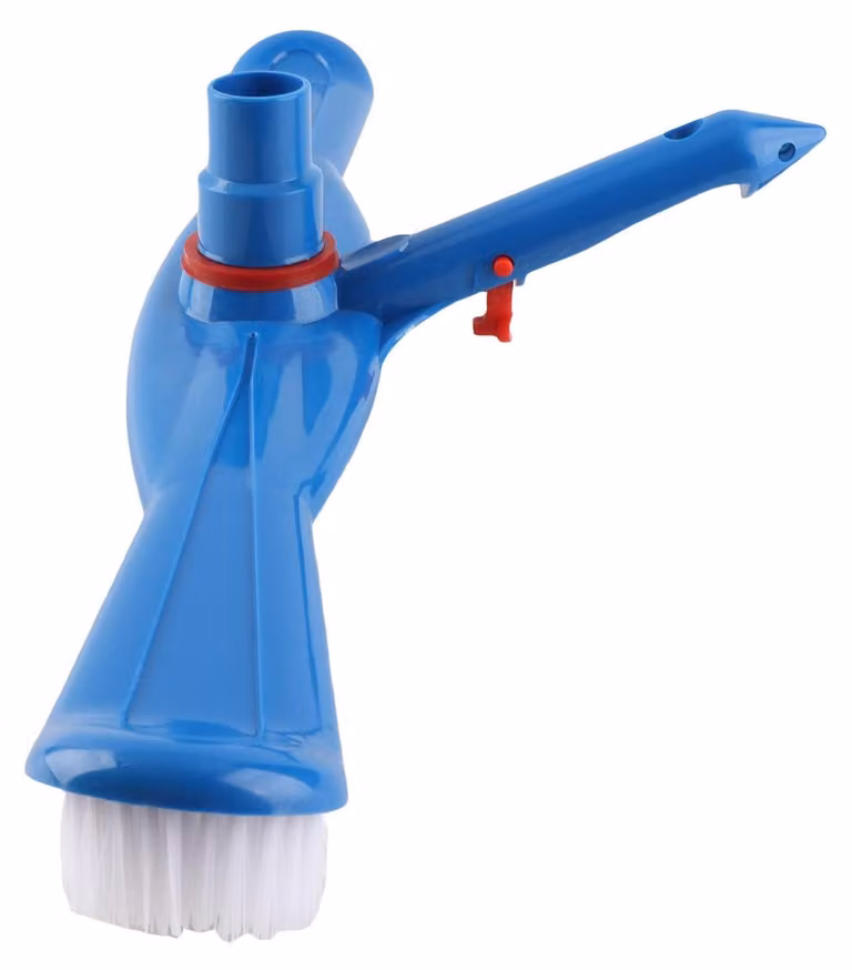 Testina aspirante per piscina 2-in-1: spazzola per piscina, rimozione dei detriti, strumento di pulizia efficiente. Lunghezza: 50,8 cm. Risparmio di tempo