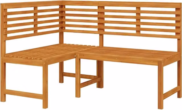 Panchina da Giardino | Panca da Giardino ad Angolo 140 cm Legno Massello Acacia