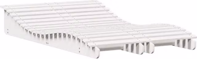 Lettini Prendisole 2 pz | Sdraio da giardino | Lettino da sole Bianchi 205x60x31,5 Legno Massello Pino