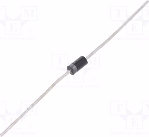 25x Diodo: Rettificatore 600V, tipo B, 1A, montaggio su circuito stampato (THT), 1N4005G-T, diodi universali per montaggio su circuito stampato. Corrente di picco inversa: 30A
