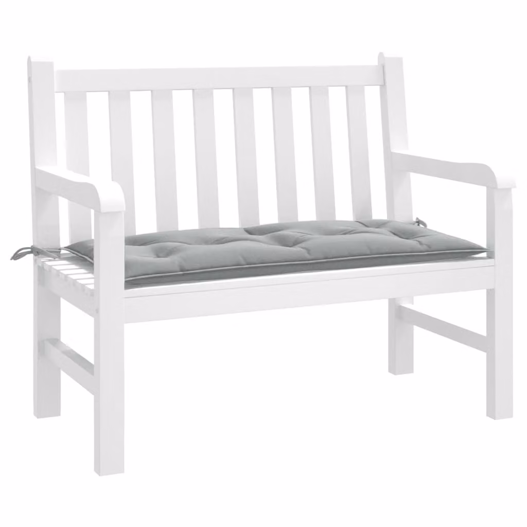 Cuscino per panca da giardino vidaXL Grigio, L 100 cm x P 50 cm x H 7 cm, in tessuto resistente ai raggi UV