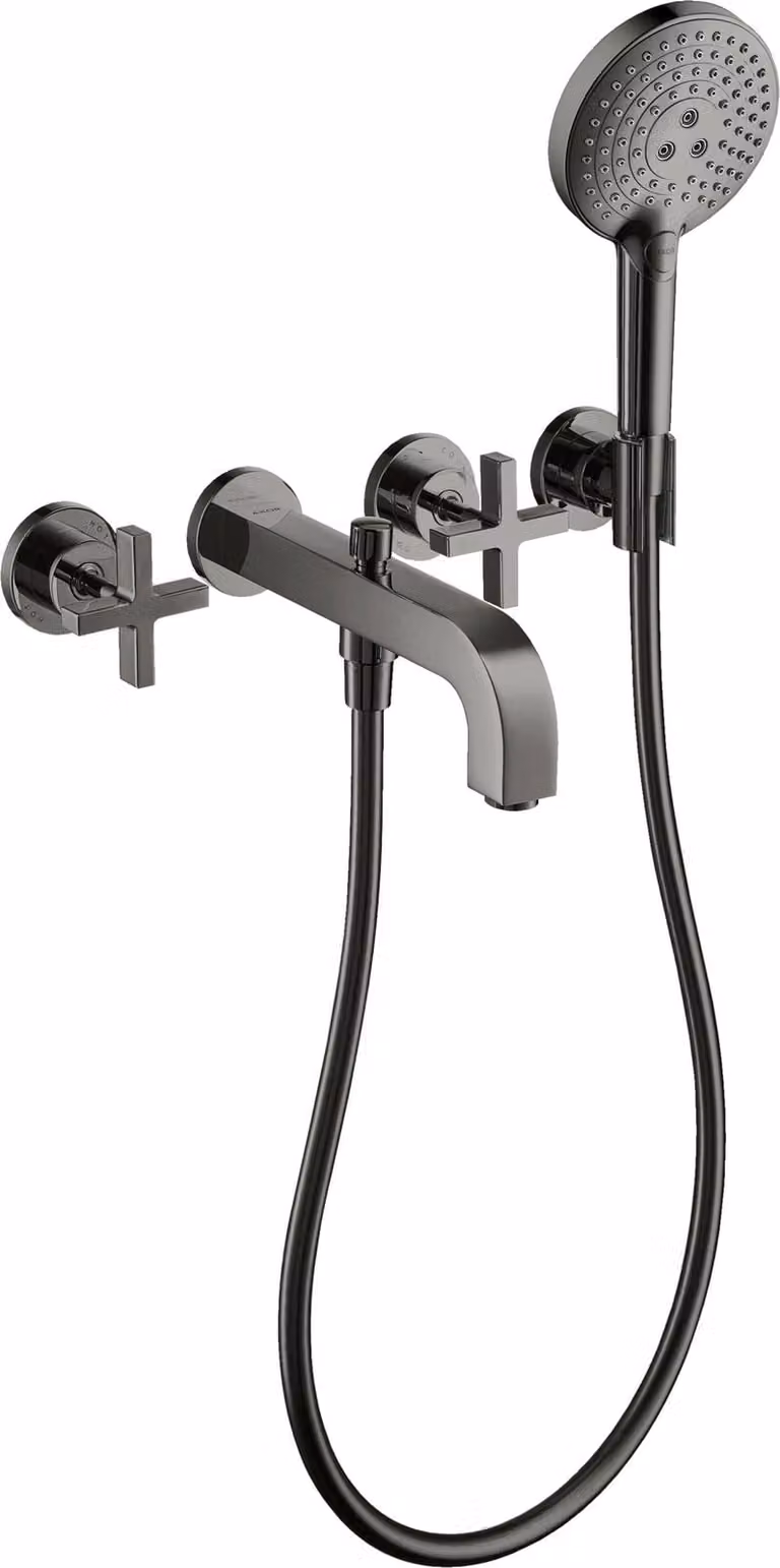 hansgrohe AXOR Citterio Mélangeur bain 3 trous avec poignées croisées, 39447330, 39447330