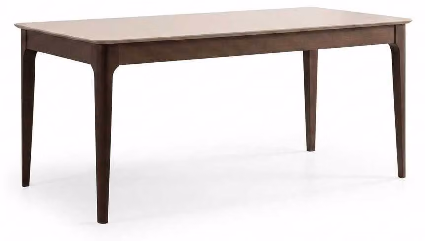 Tavolo da pranzo beige, design moderno, lusso, tavolo per la cucina, tavolo per il soggiorno, legno