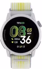 Smartwatch Coros PACE 4 con display AMOLED, colore bianco e cinturino in nylon, diametro 43 mm