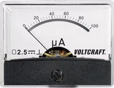Voltcraft AM-60X46/100µA/DC Dispositivo di misura incorporato AM-60X46/100µA/DC 100 µA a bobina mobile (AM-60X46/100&micro,A/DC)