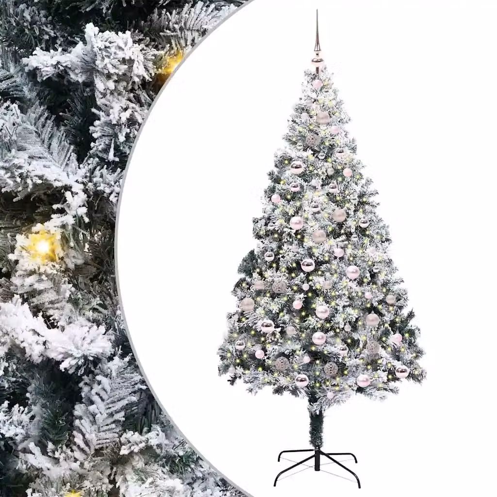 Albero di Natale artificiale moderno vidaXL bianco, Altezza: 210 cm – 2