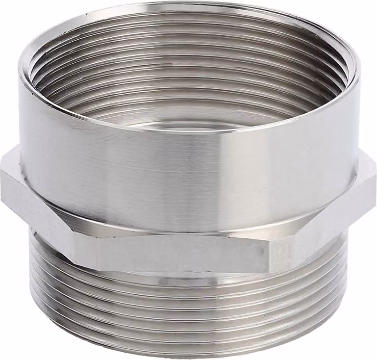 Raccordo intermedio M/M M40x1,5 MSZ-M40 lungo esagonale ottone (CuZn) nichelato filettatura di collegamento 13,0 mm - 1 pezzo