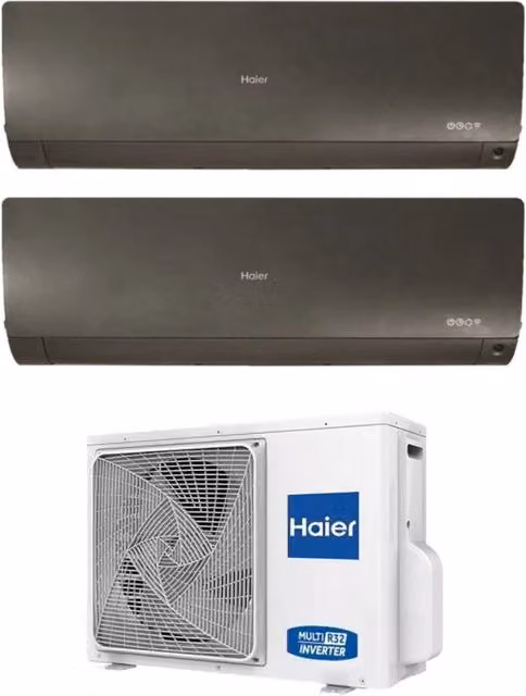 Condizionatore Dual Split Haier Flexis Plus Black 7+15 con Wi-Fi Integrato Nero