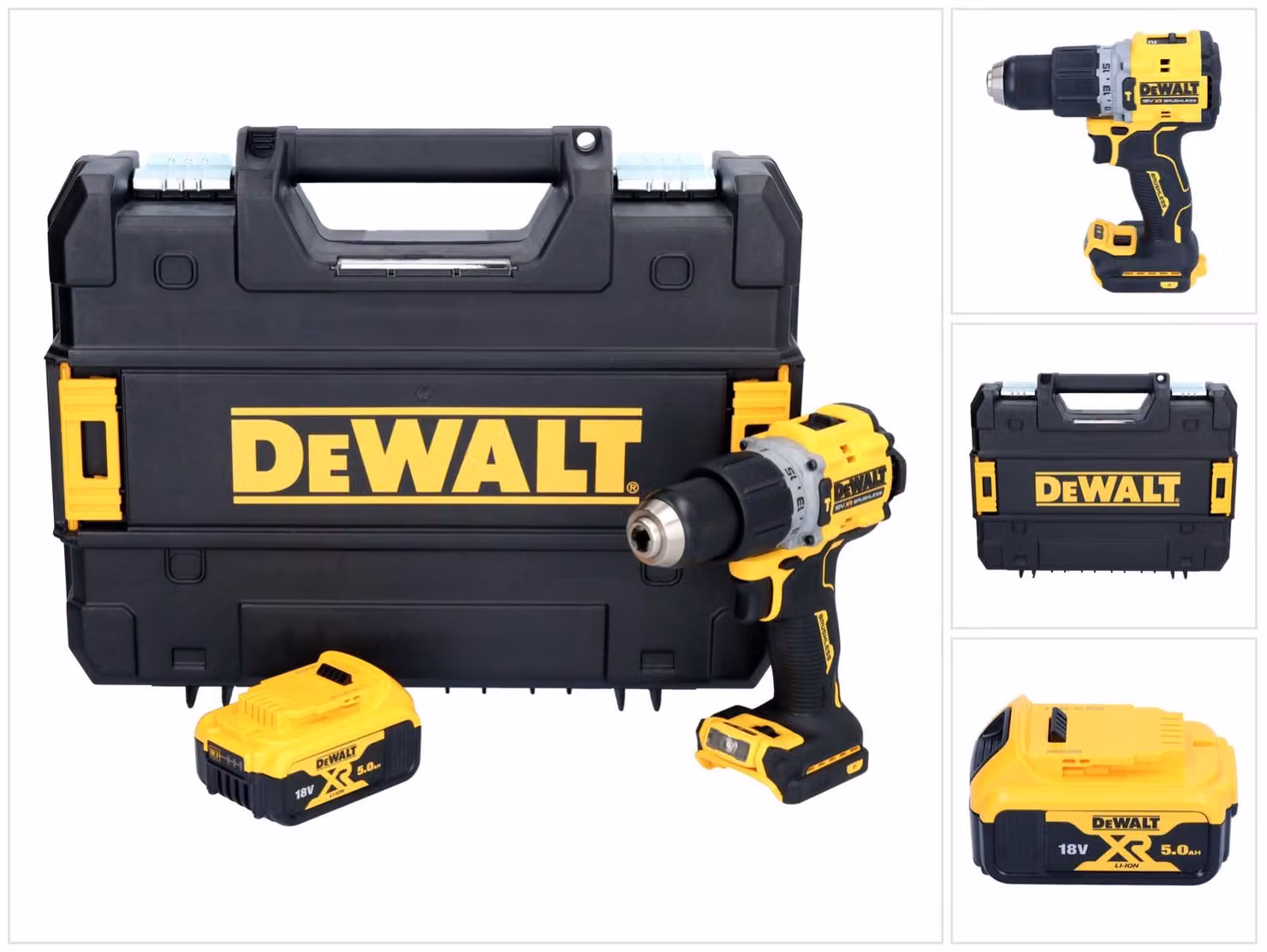DeWalt DCD 805 NT 18 V 90 Nm Trapano avvitatore a percussione senza filo + 1x batteria 5,0 Ah + TSTAK - senza caricabatterie