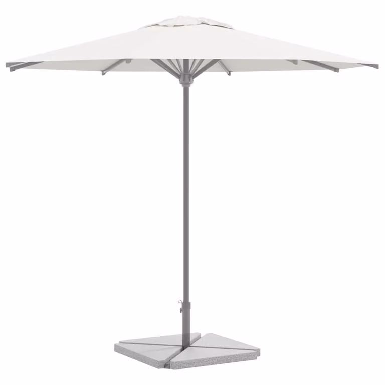 Set di 4 piastre per parasole triangolari in granito grigio vidaXL, 14 kg ciascuna