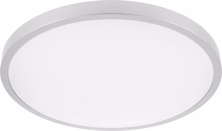 plafoniera LED 32 Watt IP54 per uso interno ed esterno rotonda argento|400 x 60mm (L. x H.)|bianco caldo|2560 lumen
