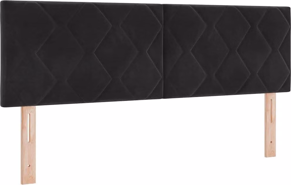 Testiera nera 160 cm velluto