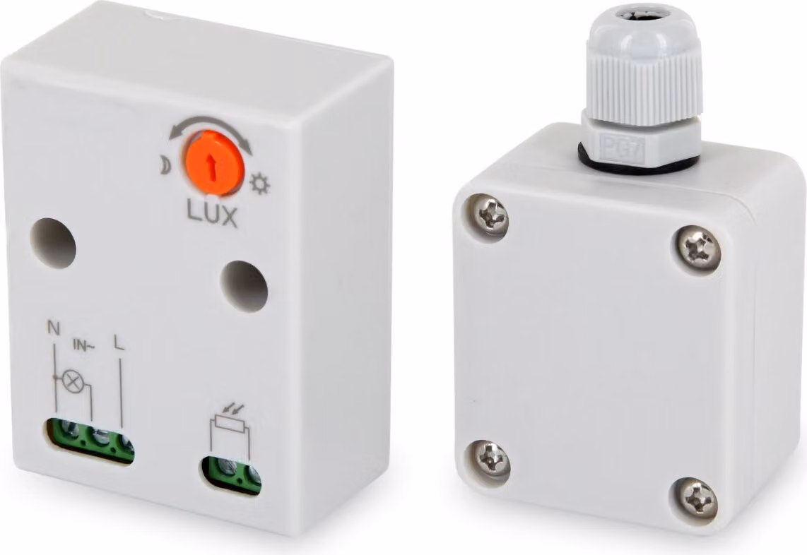 Mini sensore crepuscolare a superficie 230V IP65 - adatto ai LED