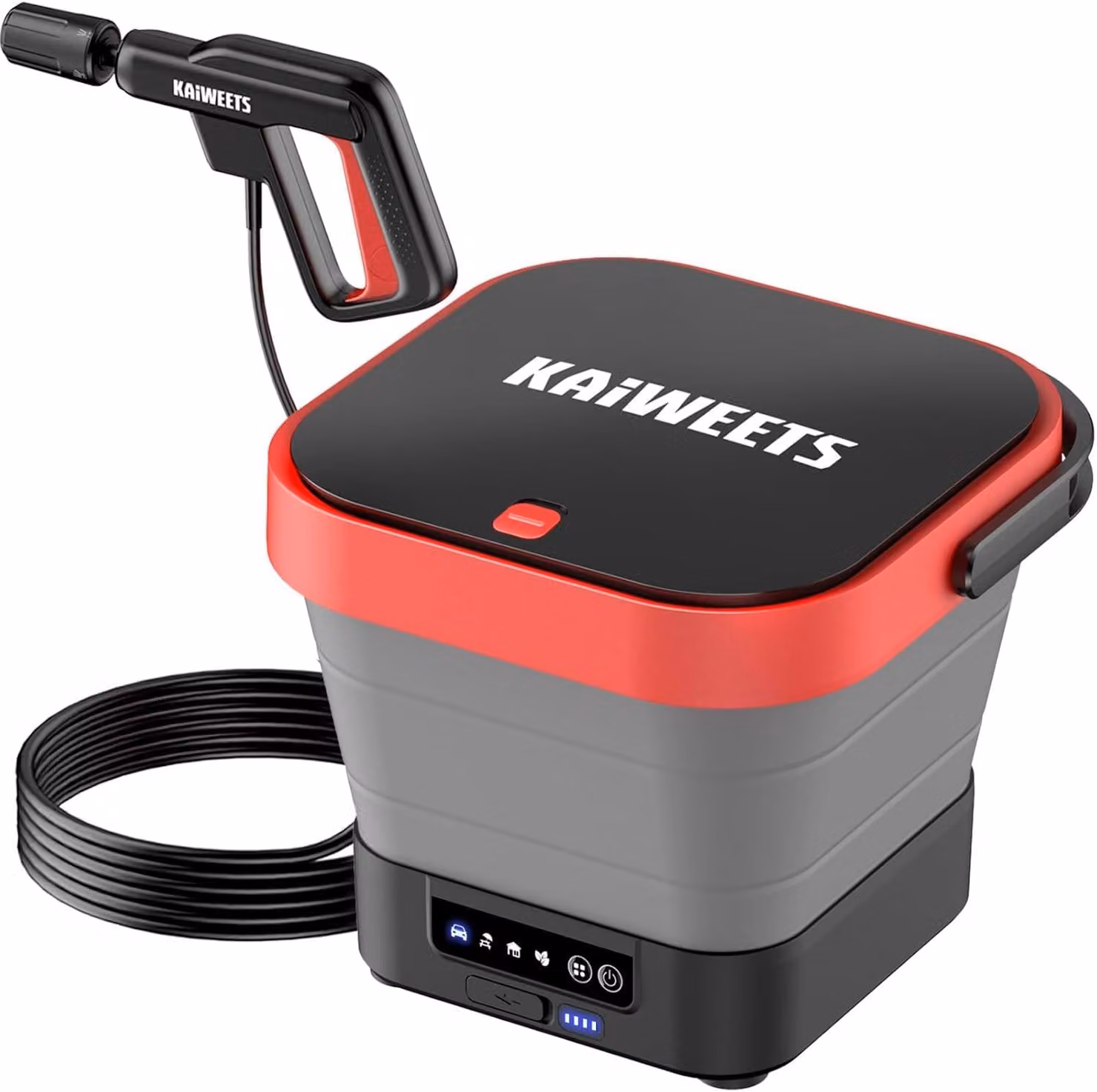Idropulitrice portatile – 15 bar – serbatoio acqua da 12 litri – ricarica tramite USB-C – pulitore mobile compatto