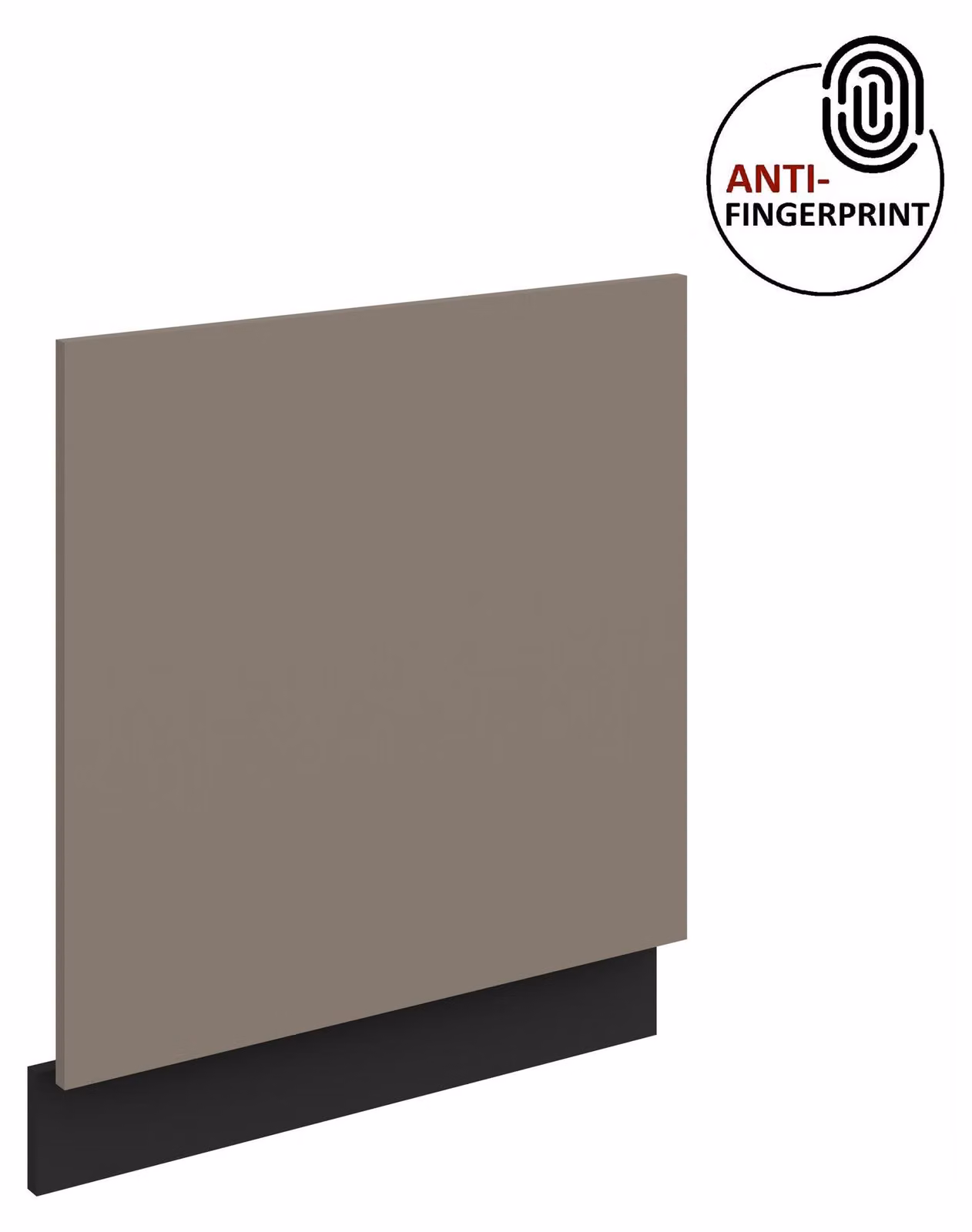 Pannello frontale per lavastoviglie da incasso da 60 cm ARIA, grigio sabbia ultra opaco + nero opaco, frontali di alta qualità con rivestimento anti-impronta, cucina a incasso, blocco cucina