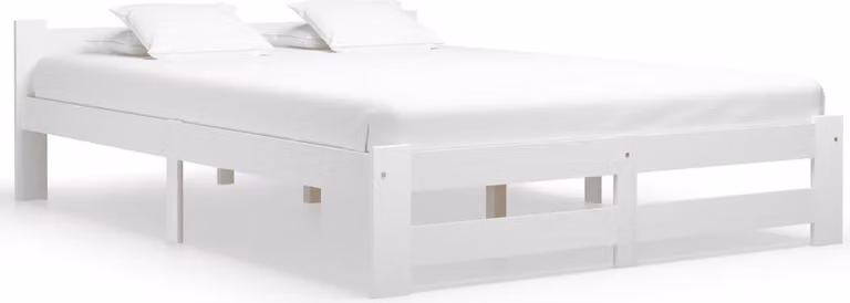 The Living Store Letto in legno massiccio di pino bianco 120x200 cm