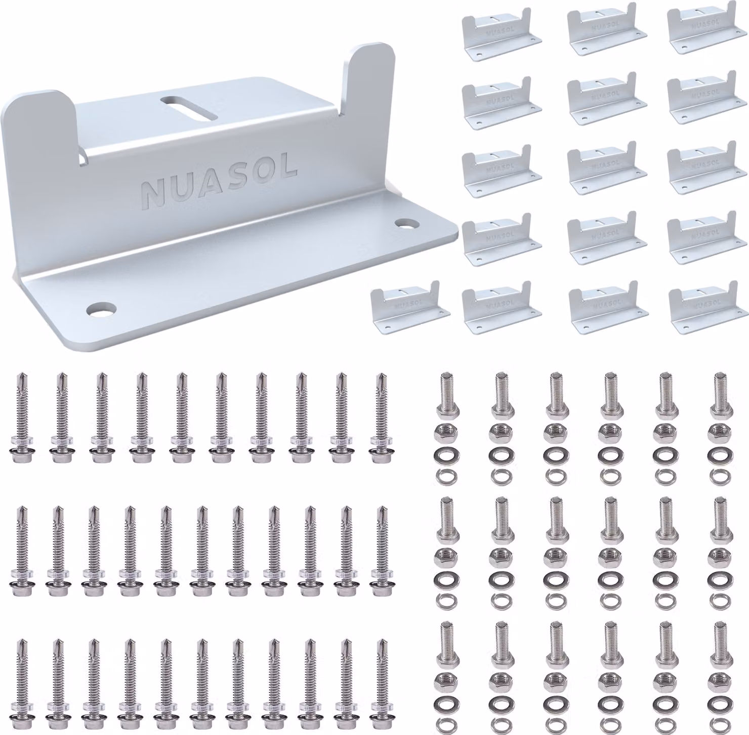 NuaSol - NuaFix 16x staffa a Z per il montaggio di moduli solari fotovoltaici - alluminio
