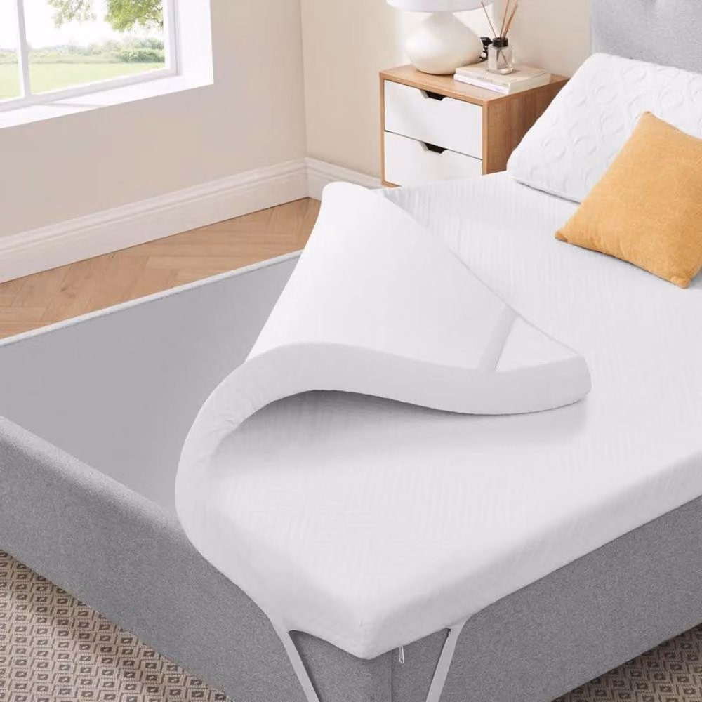 Topper per materasso 140x200cm 6 cm di altezza Topper per materasso in gel memory foam H2&H3 Sfoderabile e lavabile Box spring bed Divano letto