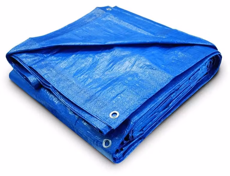 Telo blu, dimensioni 2,7 m x 3,5 m, protezione impermeabile in polietilene