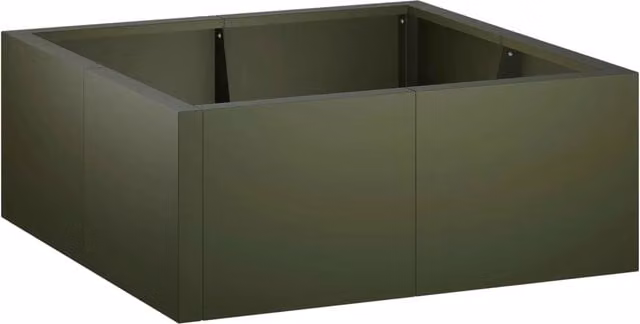 Muro di contenimento 4 pz 100 x 100 x 40 cm Acciaio Verde Oliva 3449208