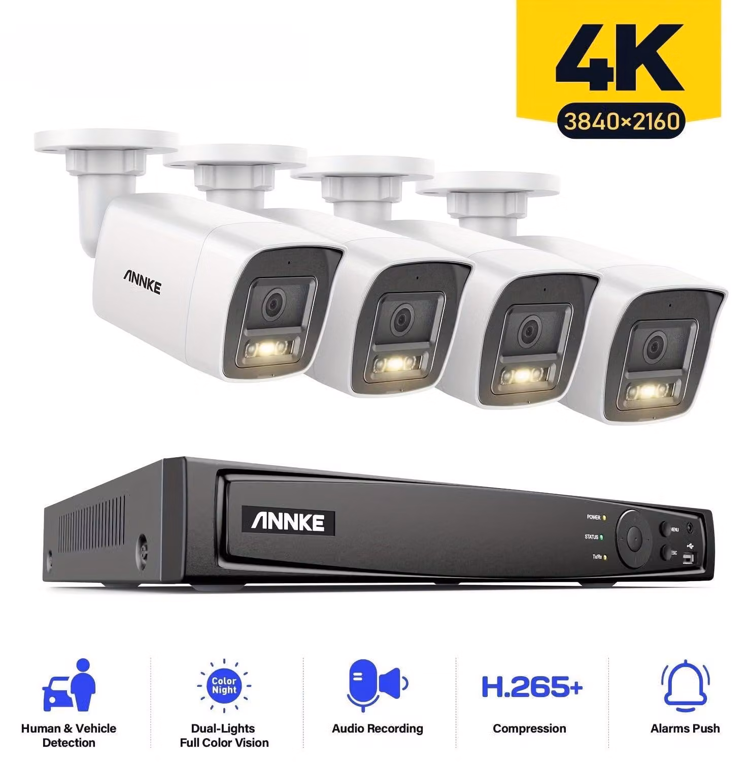 Kit di telecamere di sicurezza - Telecamera di sorveglianza - Telecamera cablata - Telecamera CCTV