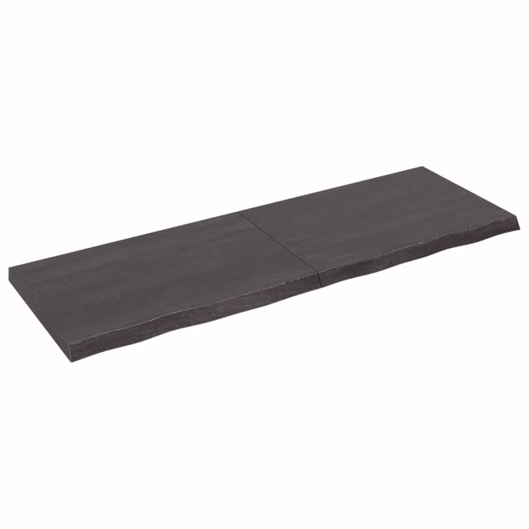 Piano Bagno Marrone Scuro 180x60x(2-6)cm Legno Trattato