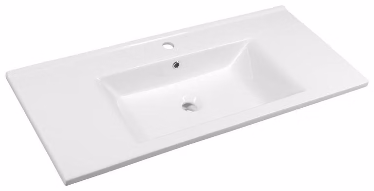 ZUNO 100 Lavabo in Vetroceramica 100x45cm, bianco