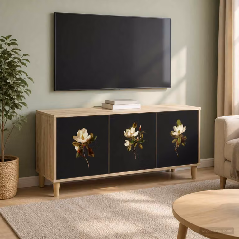 Mobile TV vidaXL BREMEN moderno in legno color marrone L 102 x P 33 x H 50 cm