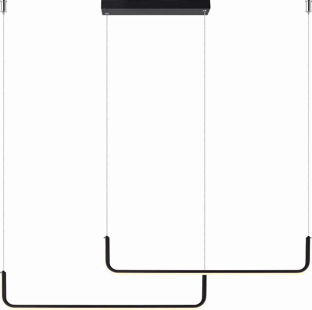 Lampada a sospensione LED Malawi nera-cromata 20W Tonalità di bianco 2000 lm metallo dim.: 180x200x8 cm IP20 Light Prestige