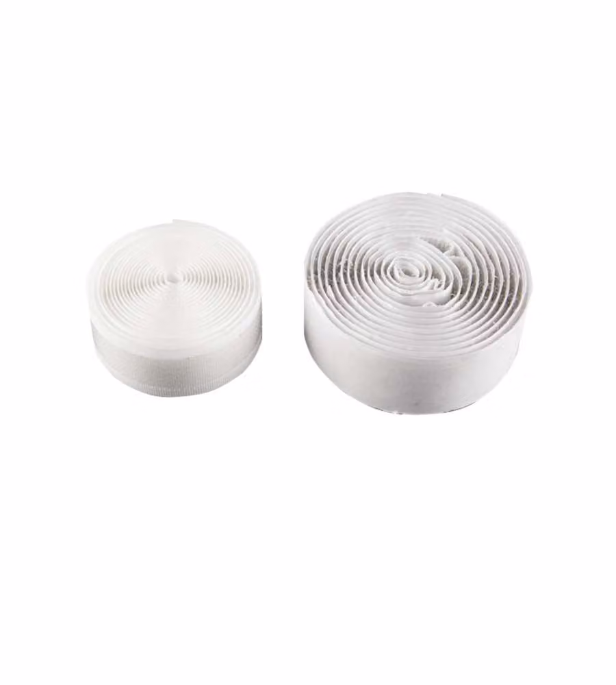 Nastro richiudibile adesivo + a cucire 20 mm Bianco 1,5 m