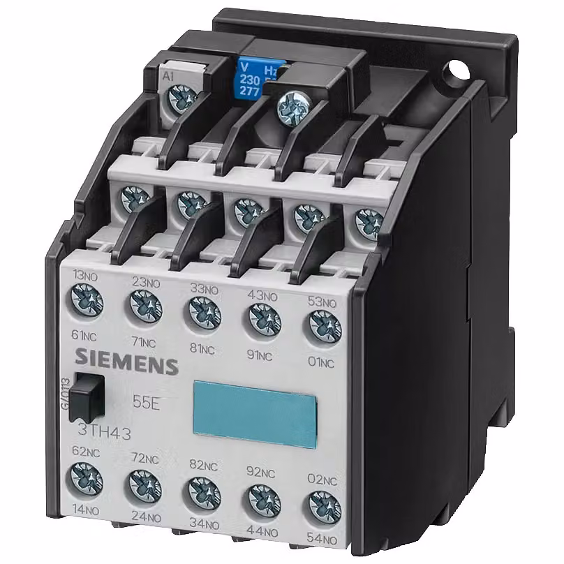 Contattore ausiliario Siemens 100E, 10 NO, alimentazione CA, 230 V CA 277 V, 3TH43100AP0