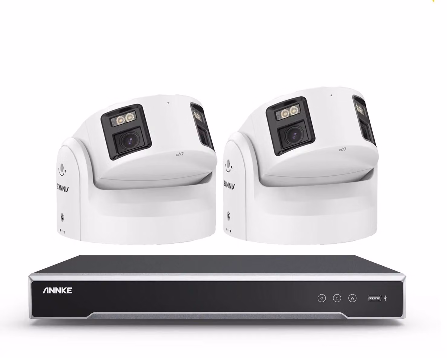 Kit di videosorveglianza a 8 canali, risoluzione 8MP, con obiettivo panoramico e visione notturna a colori 24 ore su 24, 7 giorni su 7