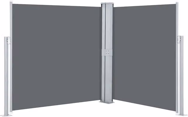 Tenda parasole laterale retrattile DESIGN IN in poliestere e acciaio, colore antracite, L: 600 cm, H: 140 cm – 1