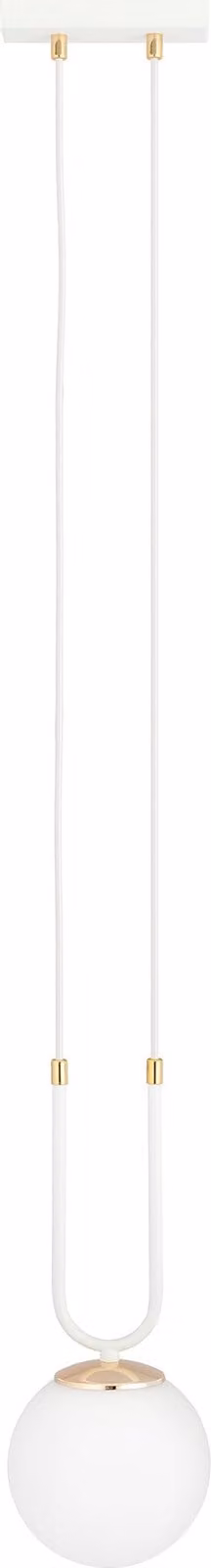 Lampada a sospensione Emibig 1xE14 40W GLAM 1 BIANCO/OPAL 1115/1