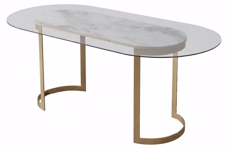 Tavolo da pranzo moderno, dal design elegante, perfetto per la vostra sala da pranzo.