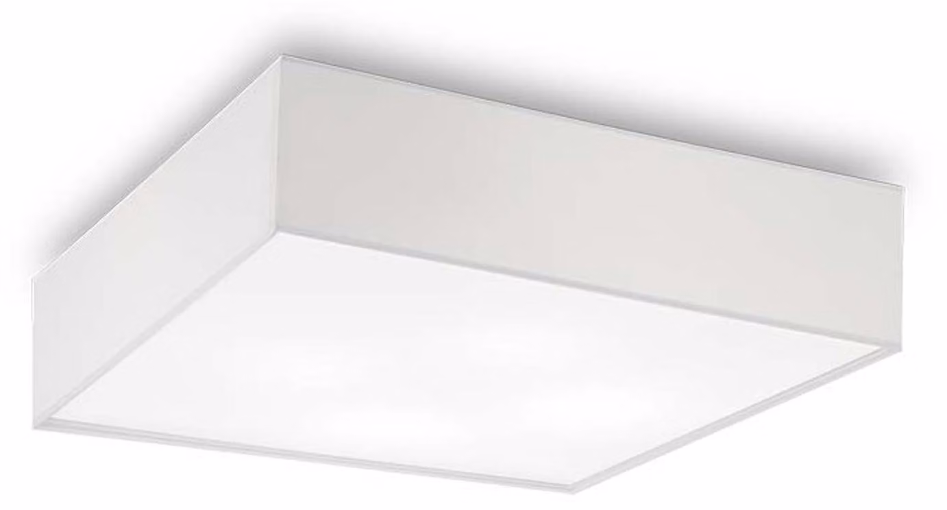 Ideal Lux plafoniera Ritz 4 luci 60 x 60cm bianco, cromo 152912