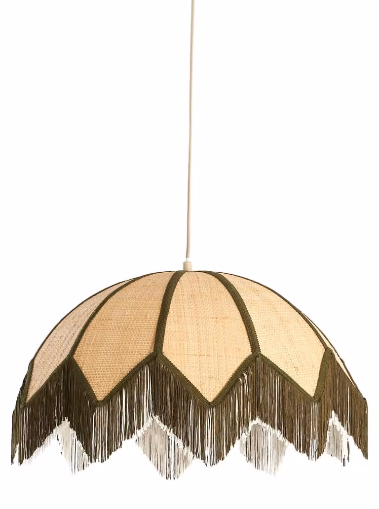 Lampada a sospensione - verde - Sulina - materiali vegetali - E27 - 2987376 - Light & Living