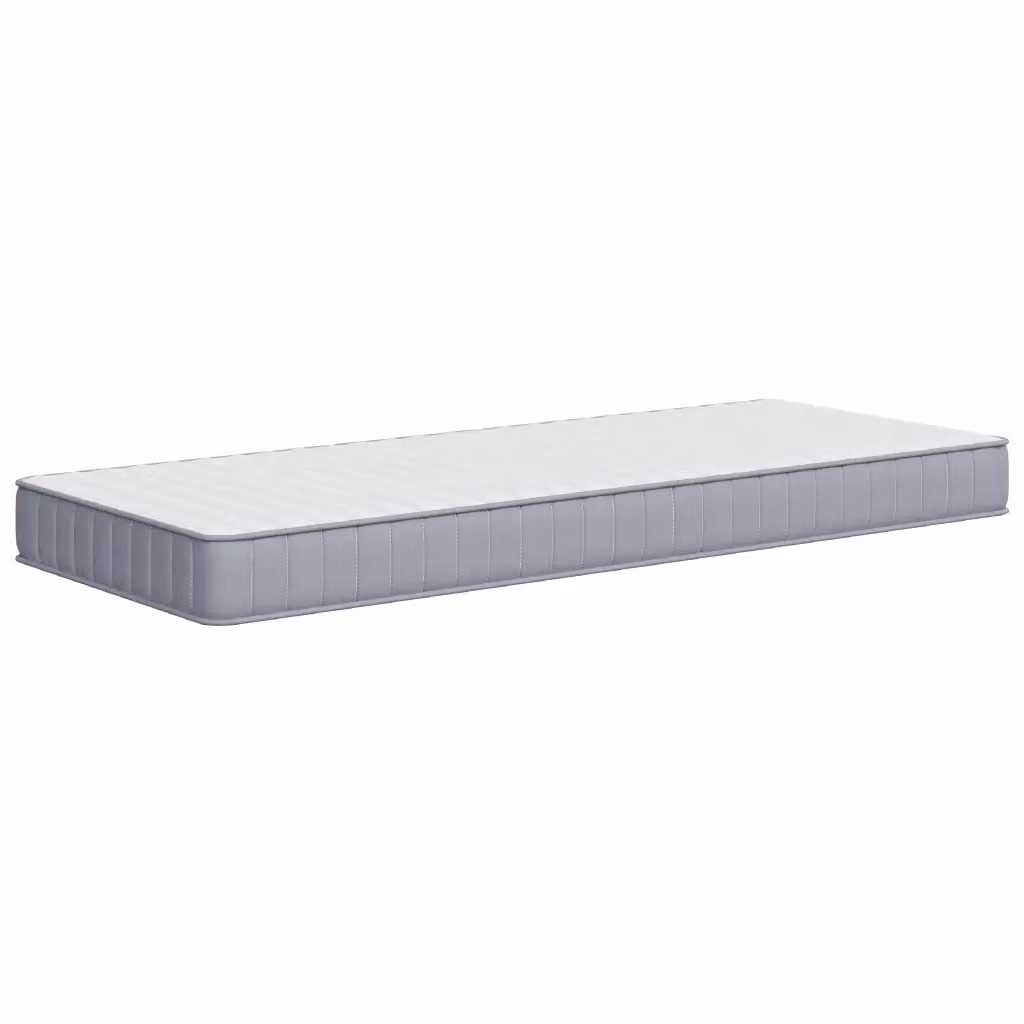 Materasso in schiuma comfort foam vidaXL, colore bianco e grigio, L 90 cm x P 190 cm, con rivestimento rimovibile – 2