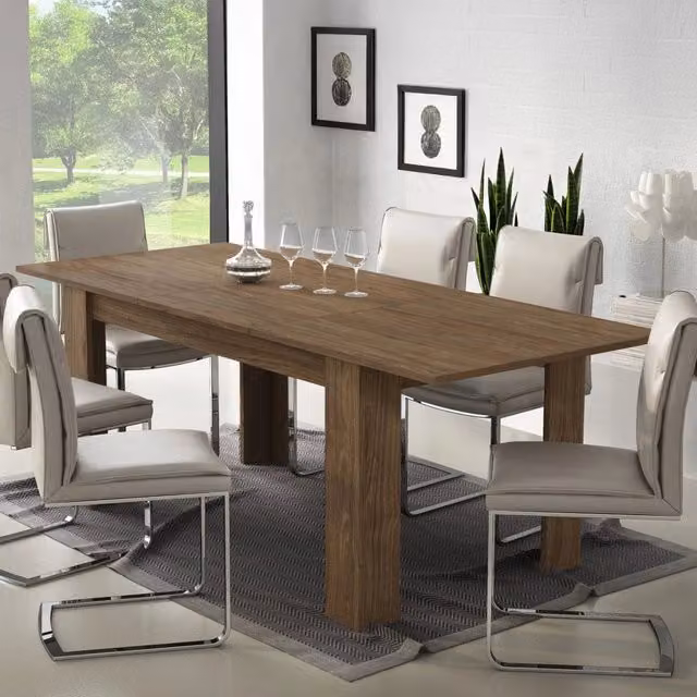 Tavolo allungabile moderno Campora in legno color rovere marrone L: 220 cm, P: 90 cm, H: 75 cm