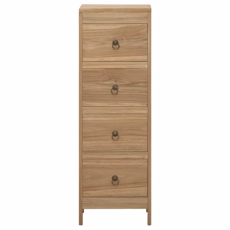 Cassettiera 30x30x90 cm in Legno Massello di Teak