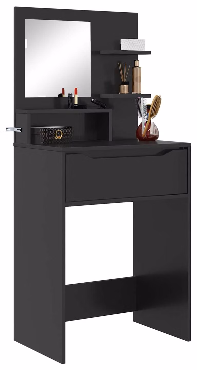 Tavoli da Trucco per Camera da Letto Nero 80 x 39,6 x 135 cm