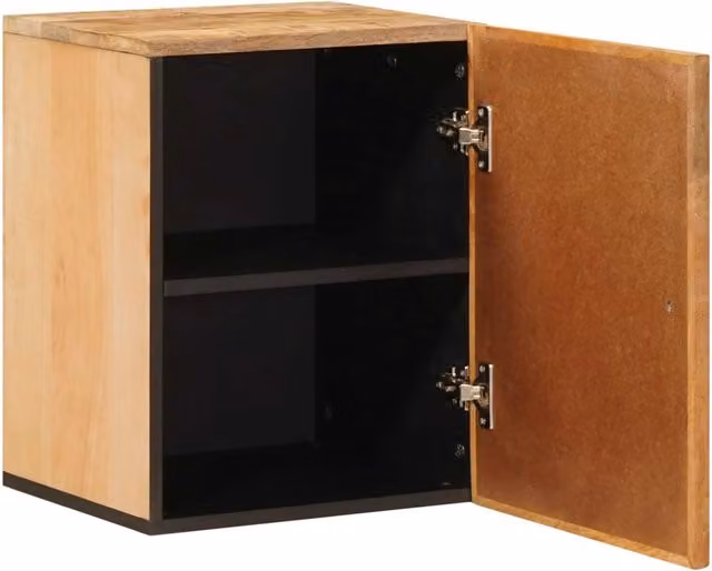 Armadio pensile da bagno DESIGN IN in legno color marrone con ante a battente e ripiani interni L/P/H: 38 x 33,5 x 48 cm