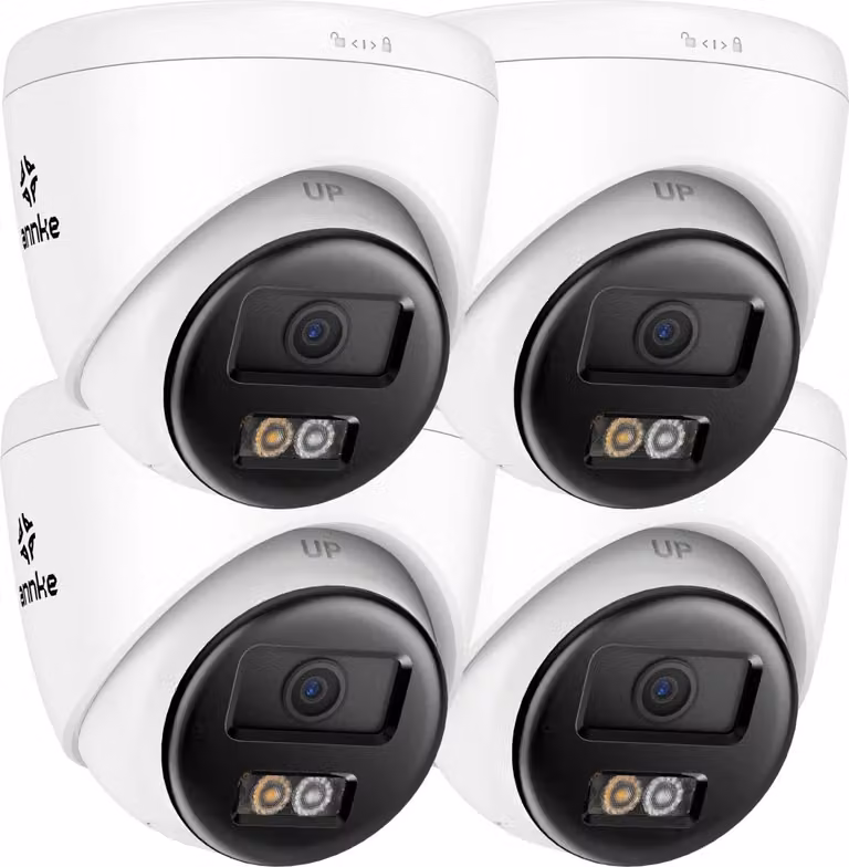 Telecamera di sicurezza, risoluzione 3K, audio bidirezionale, 4pcs camera-a