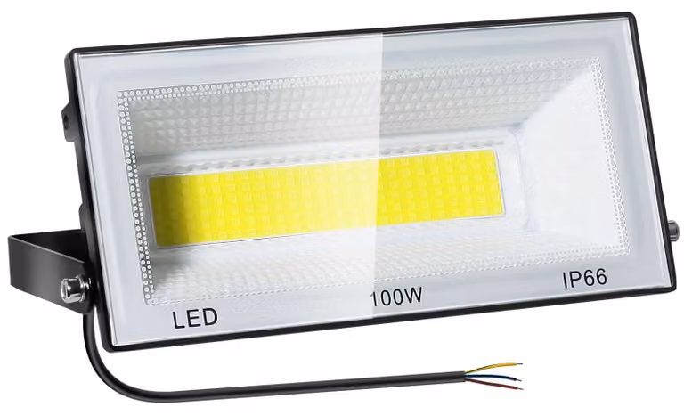 Faretto LED da esterno, 100W, 10000 lumen, grado di protezione IP66, 6500K, luce bianca fredda